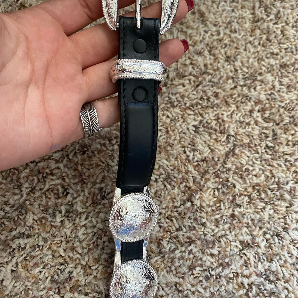 Elegant Black and Silver Women's Belt